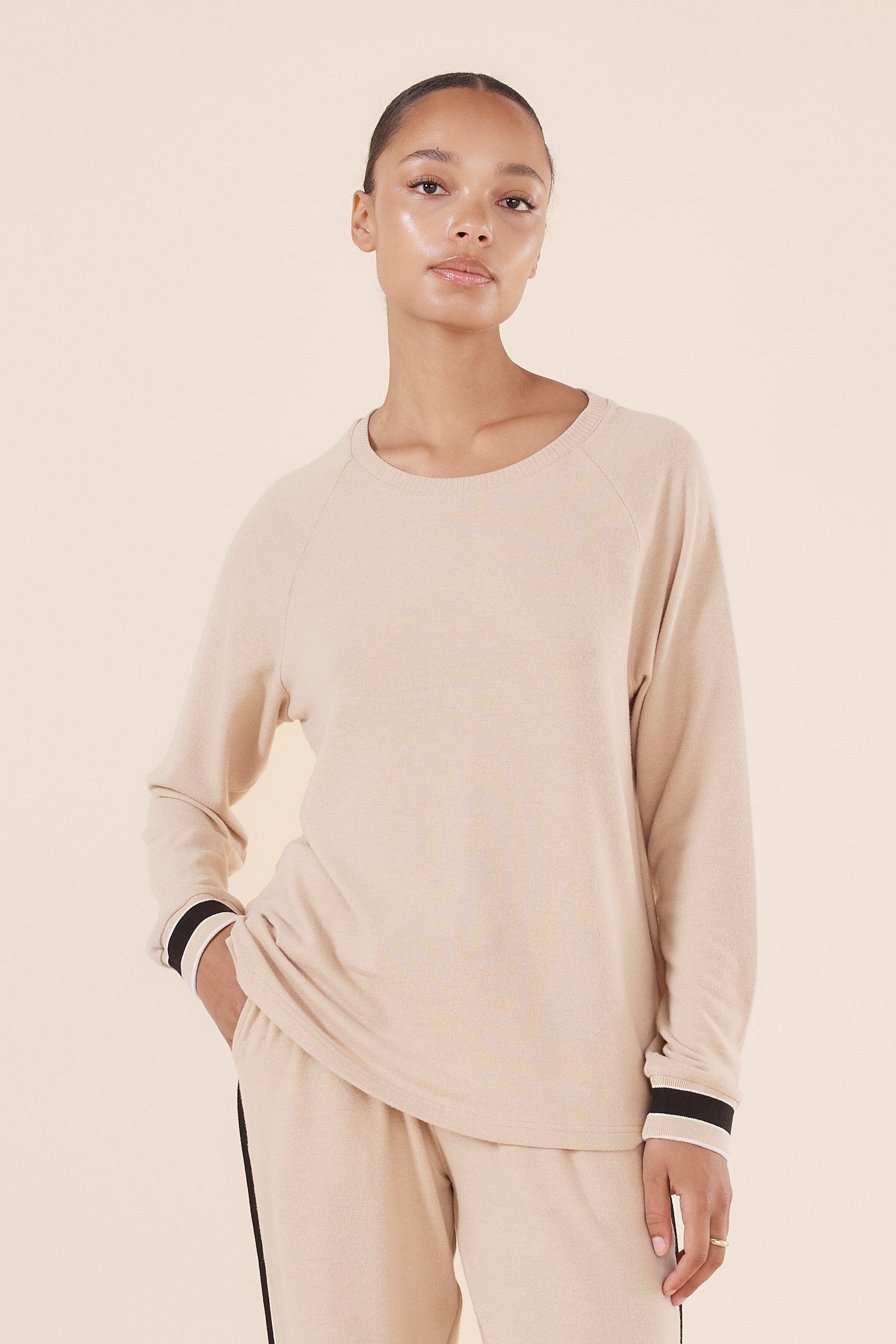 Alison Sporty Long Lounge Set - Natural