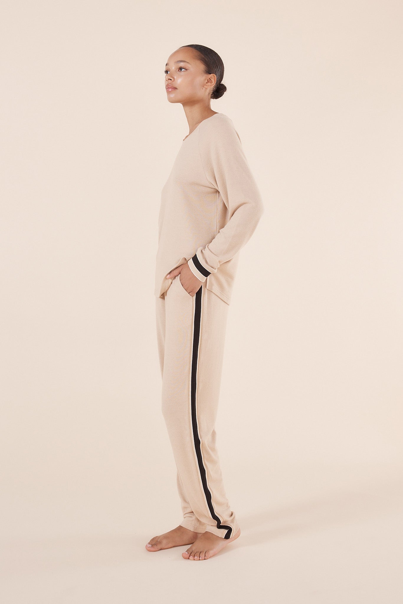 Alison Sporty Long Lounge Set - Natural