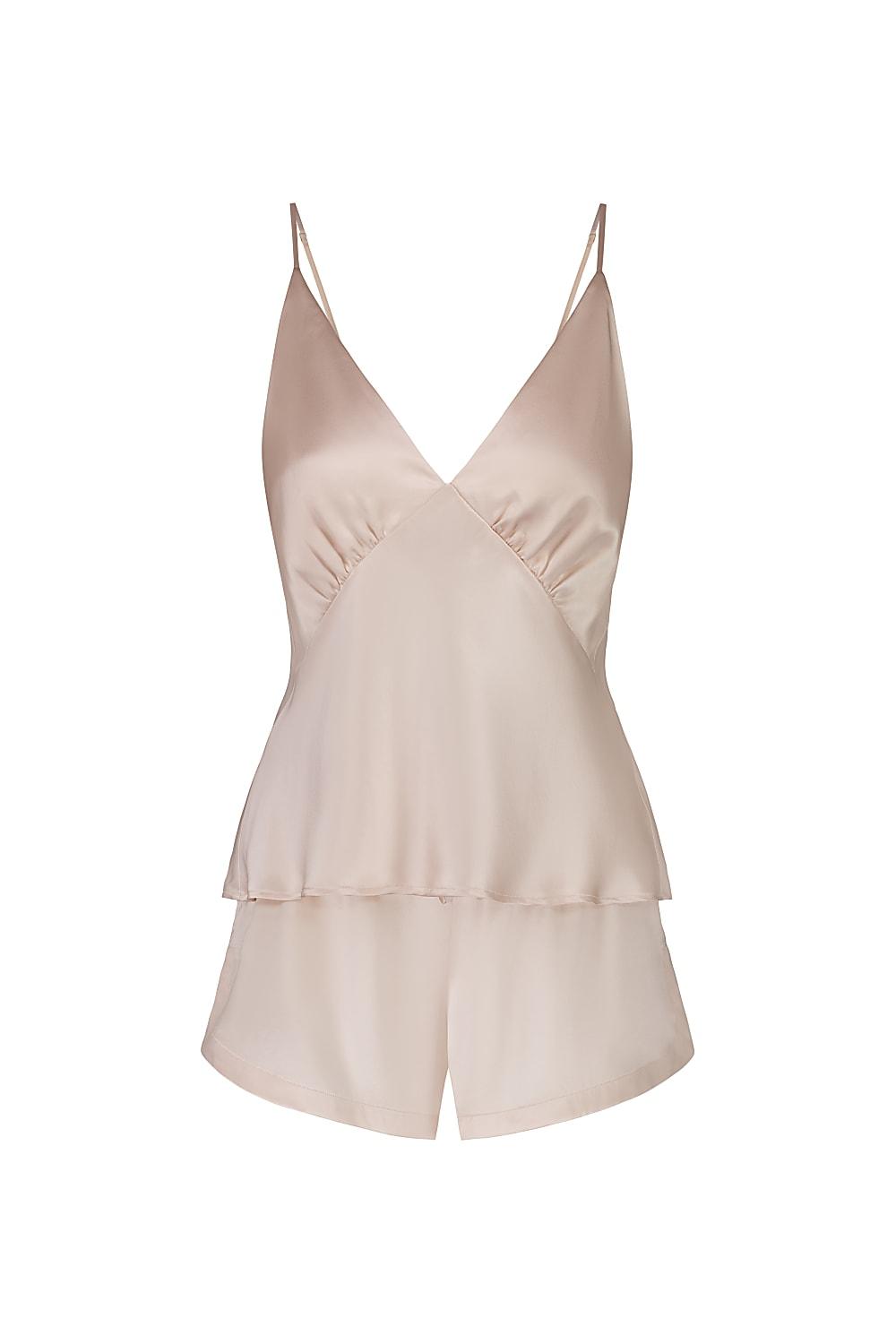 Amethyst Pink Pure Silk Cami and Shorts Set