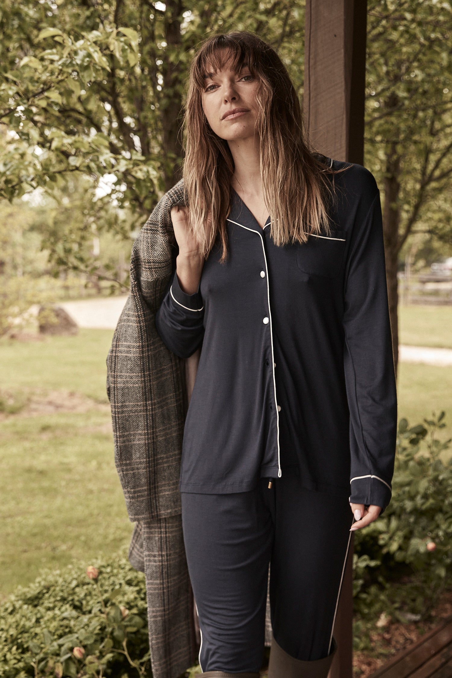 Aleah Navy Modal PJ Set