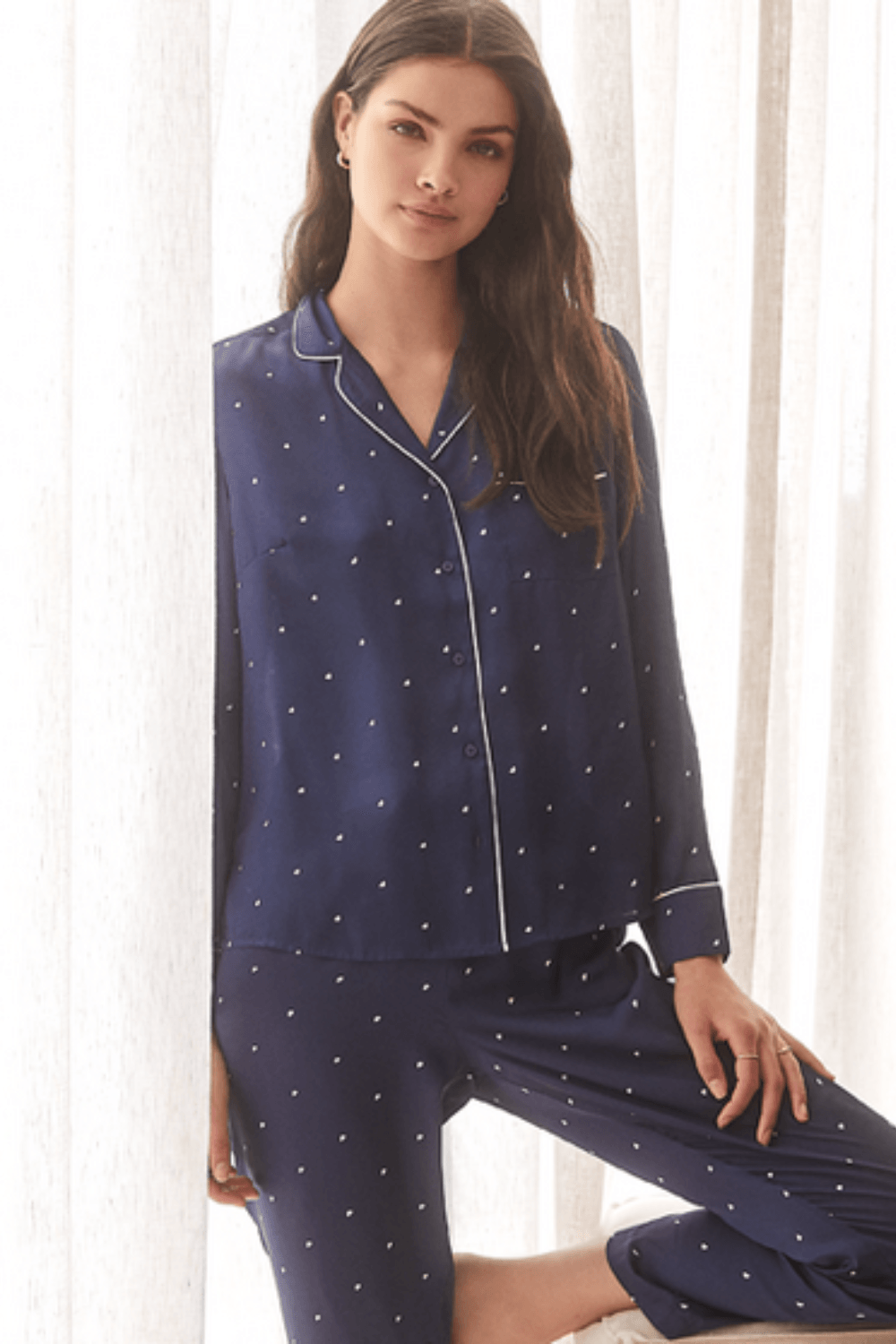Aleisha Navy Small Geo Spot PJ