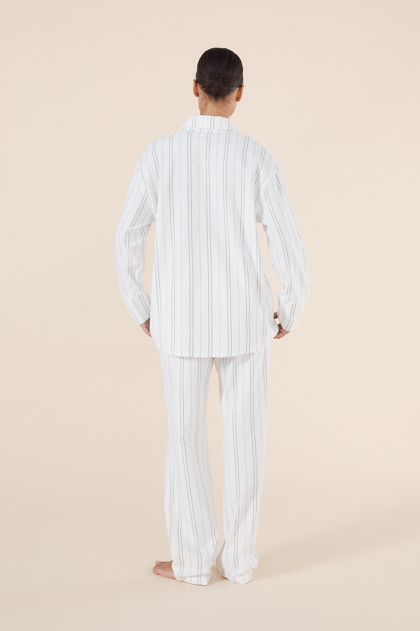 Amelie Stripe Cotton Long PJ set