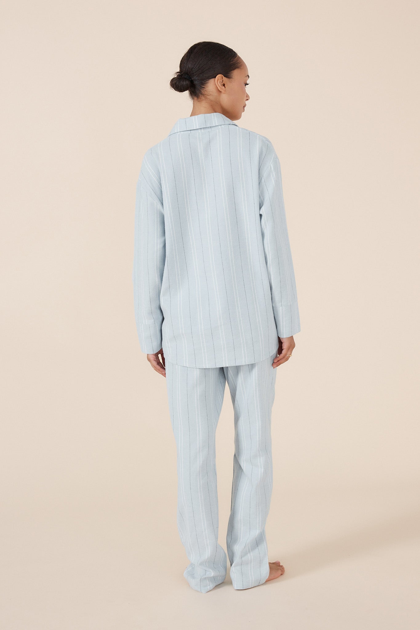 Amelie Stripe Cotton Long PJ set