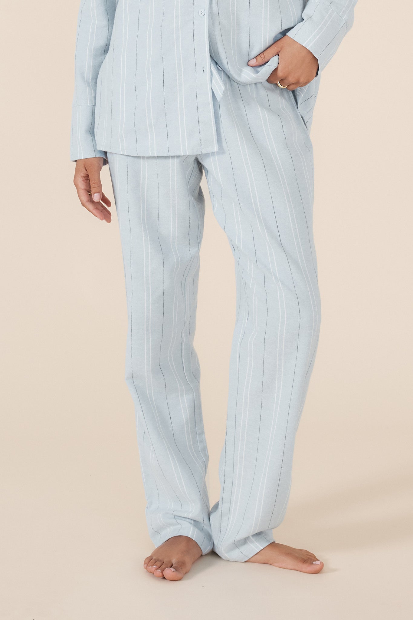 Amelie Stripe Cotton Long PJ set