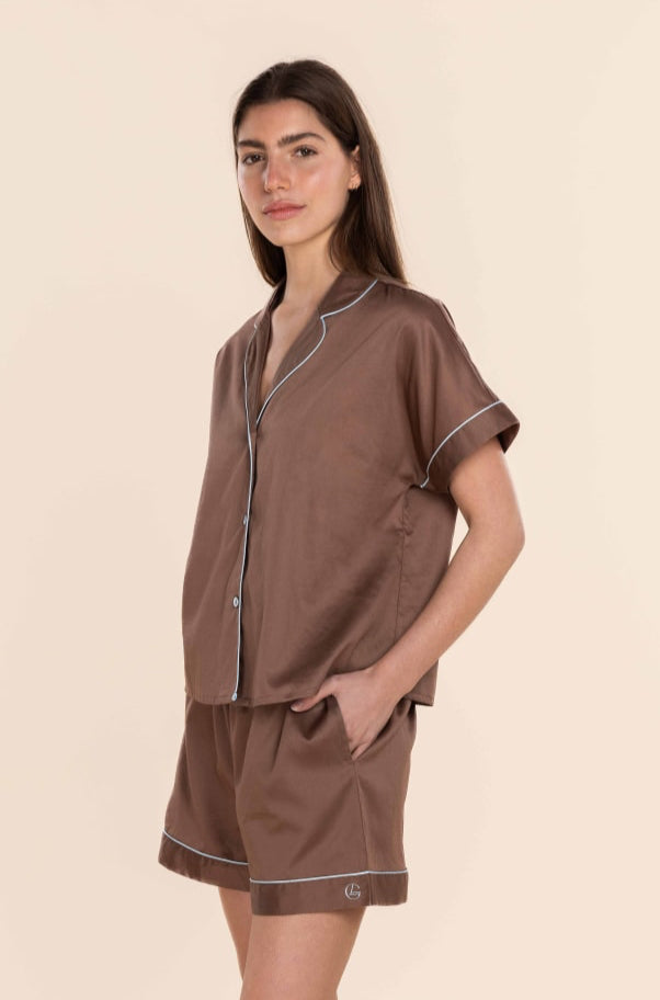 Ariana Double Piping Short Set