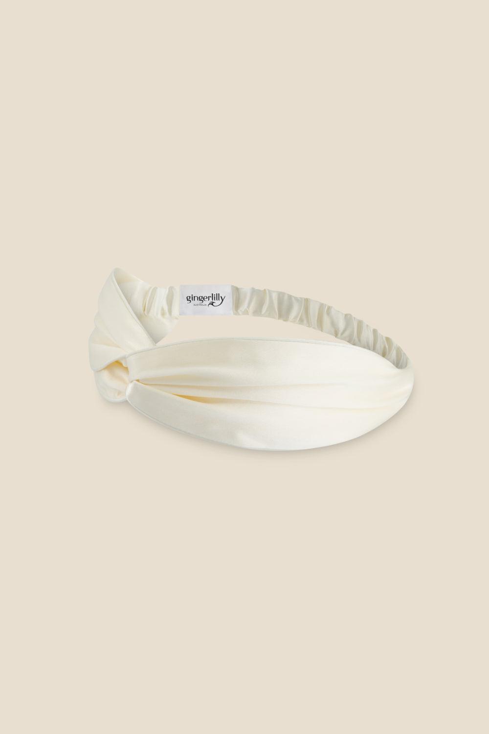 Celestial Pure Silk Ivory Headband