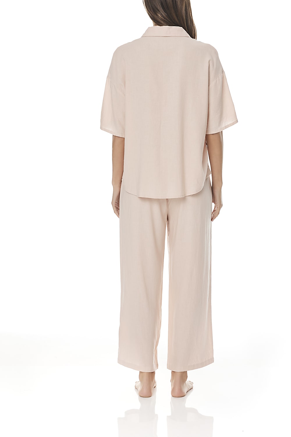 Chiara Salmon Linen Pj Set