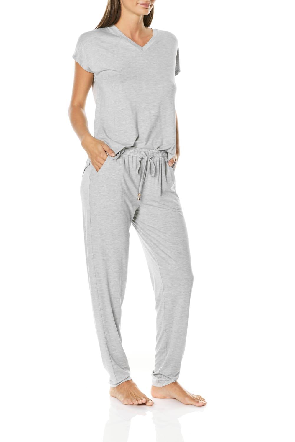 Cora Grey V Neck Modal Pj Set