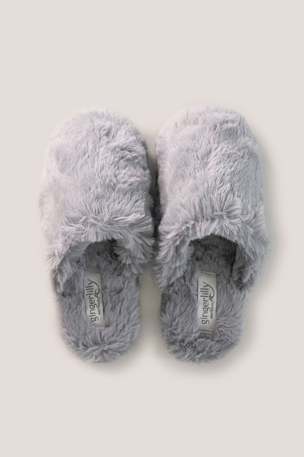 Cortina Plush Fluffy Slipper Grey