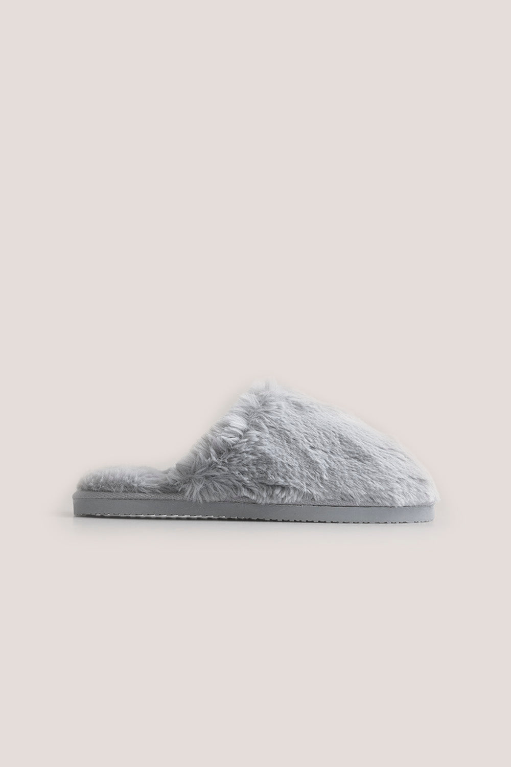 Cortina Plush Fluffy Slipper Grey