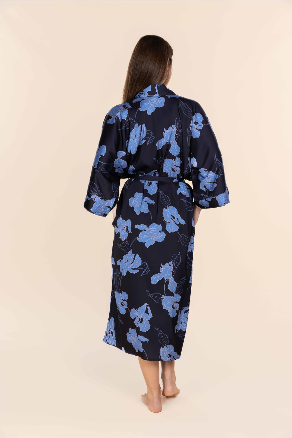 Daisy Recycled Silky Satin Long Robe