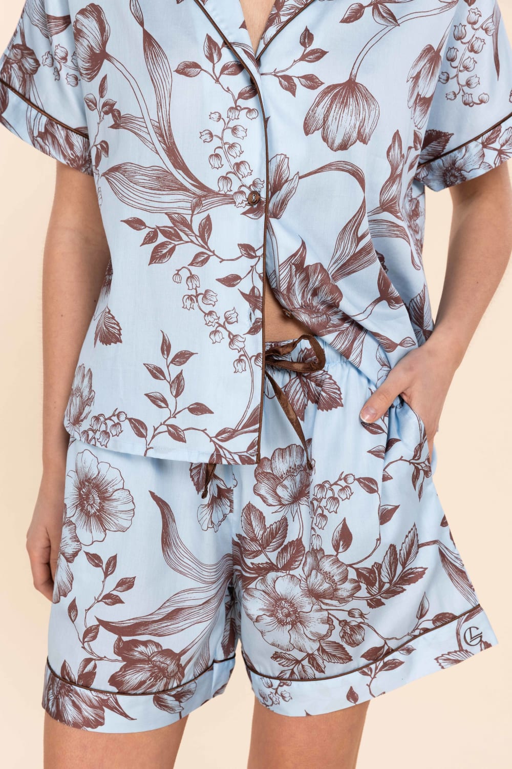 Domenica Cotton Sateen Short Set