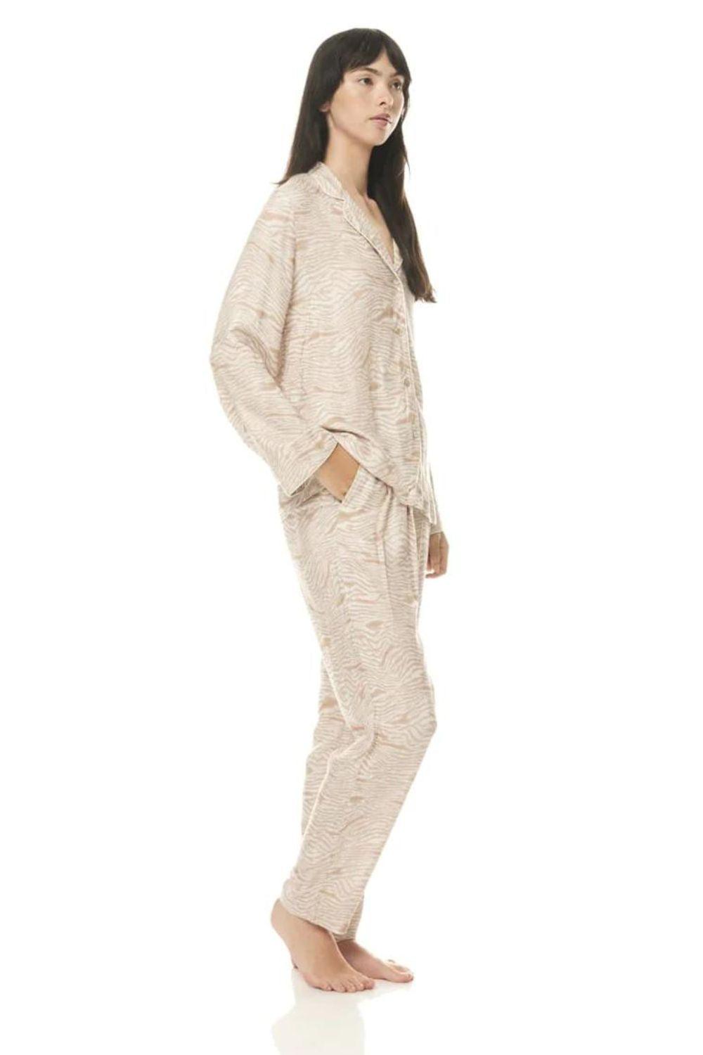 Ebony Biscuit Animal Print PJ