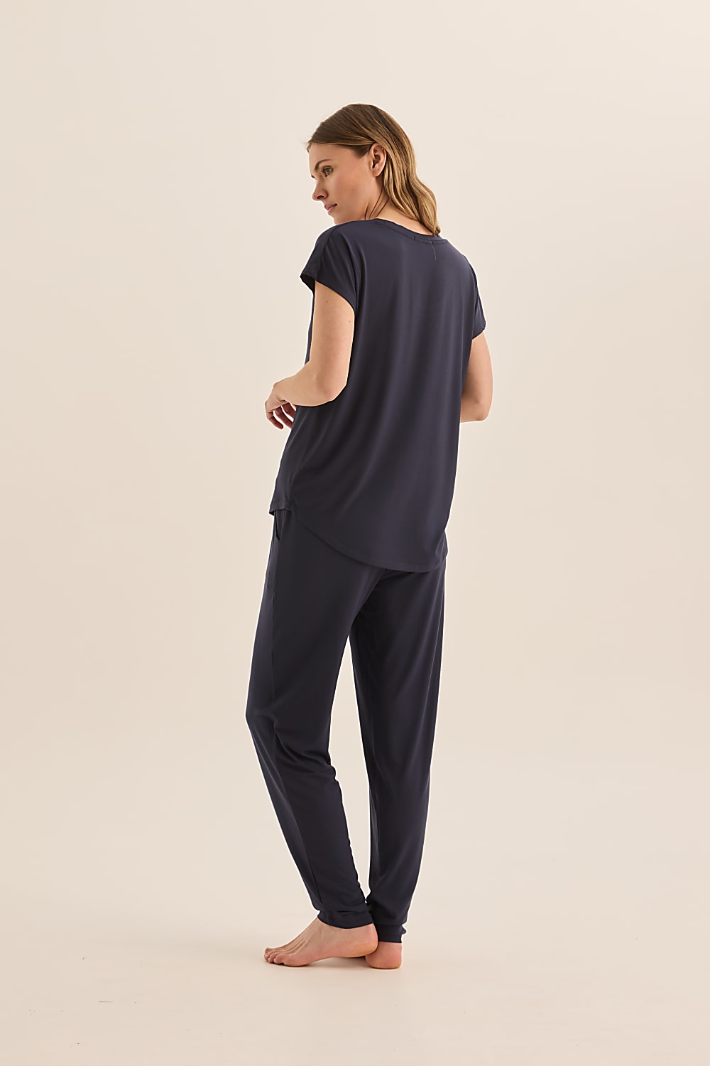 Elara Navy Bamboo Pyjama Set