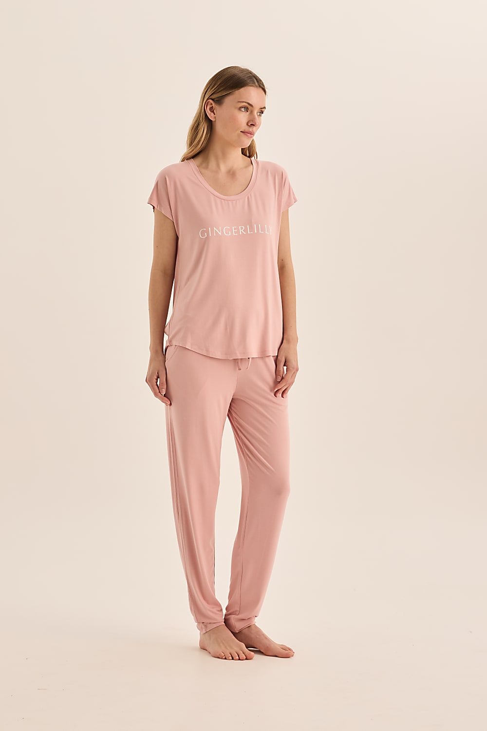 Elara Pink Bamboo Pyjama Set