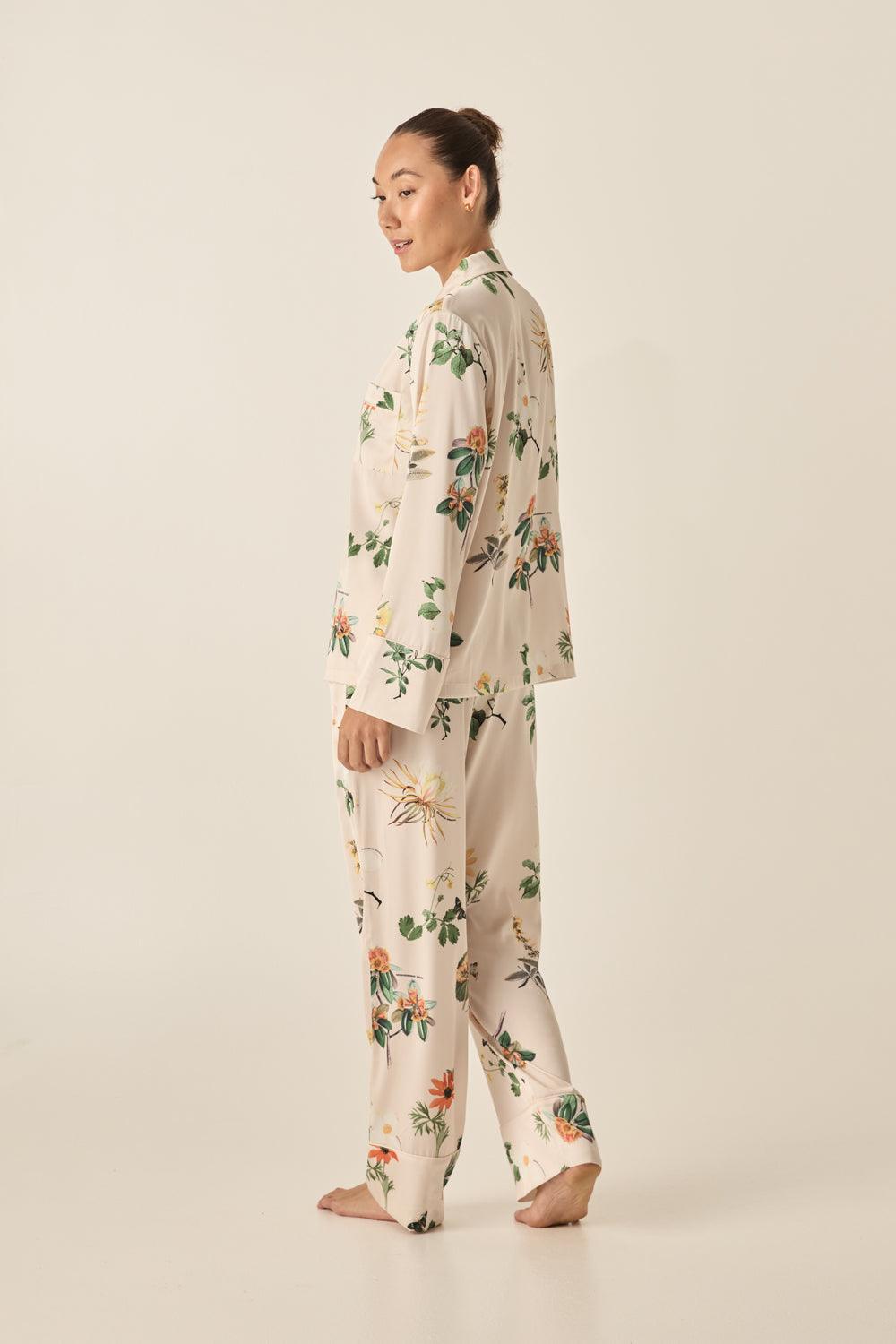 Elle Garden Print Satin Set