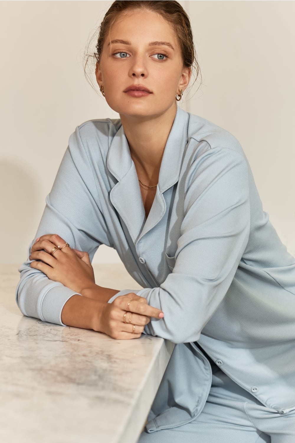 Emilia Ribbed Lounge PJ set