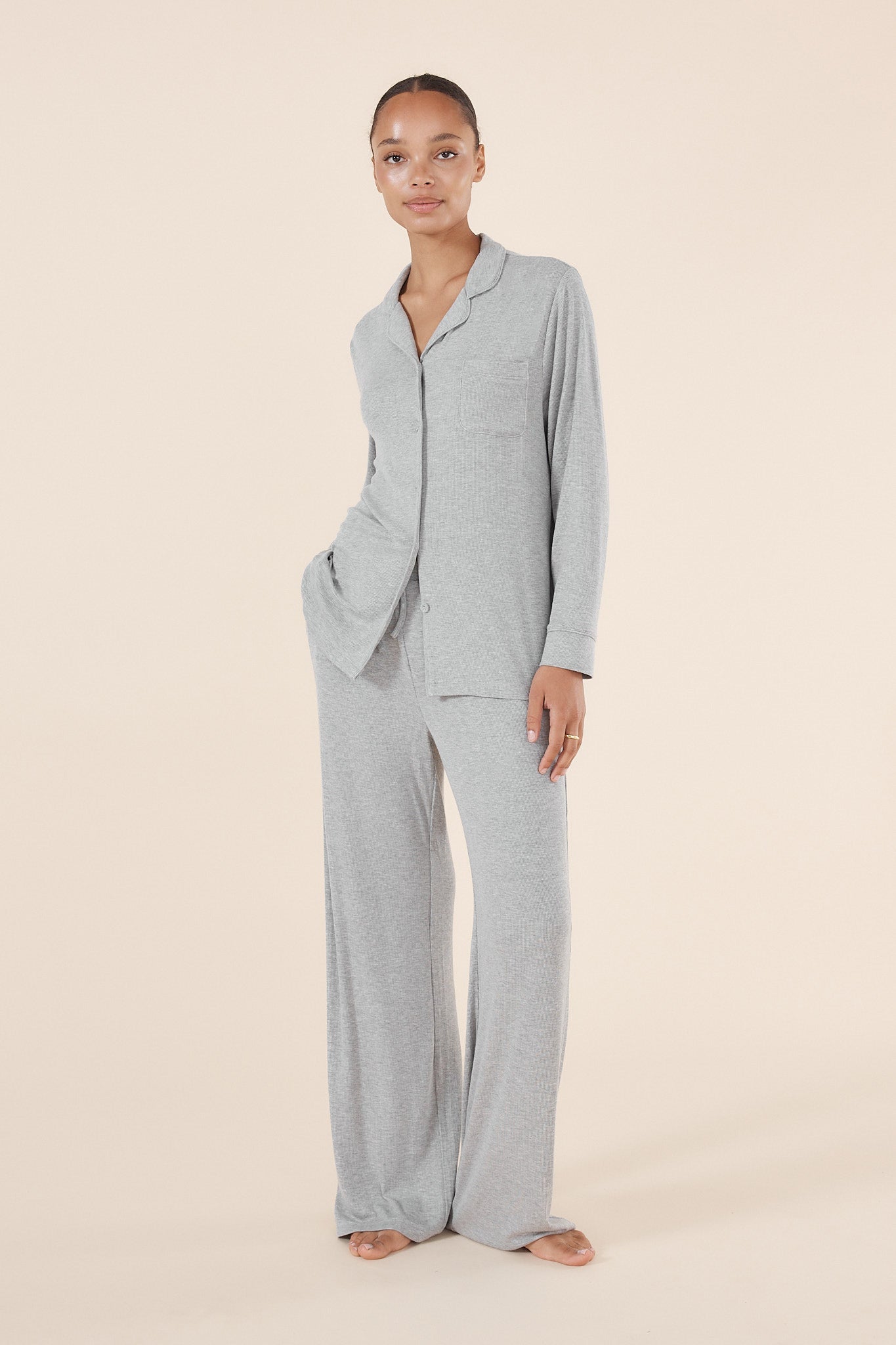 Emilia Ribbed Lounge PJ set