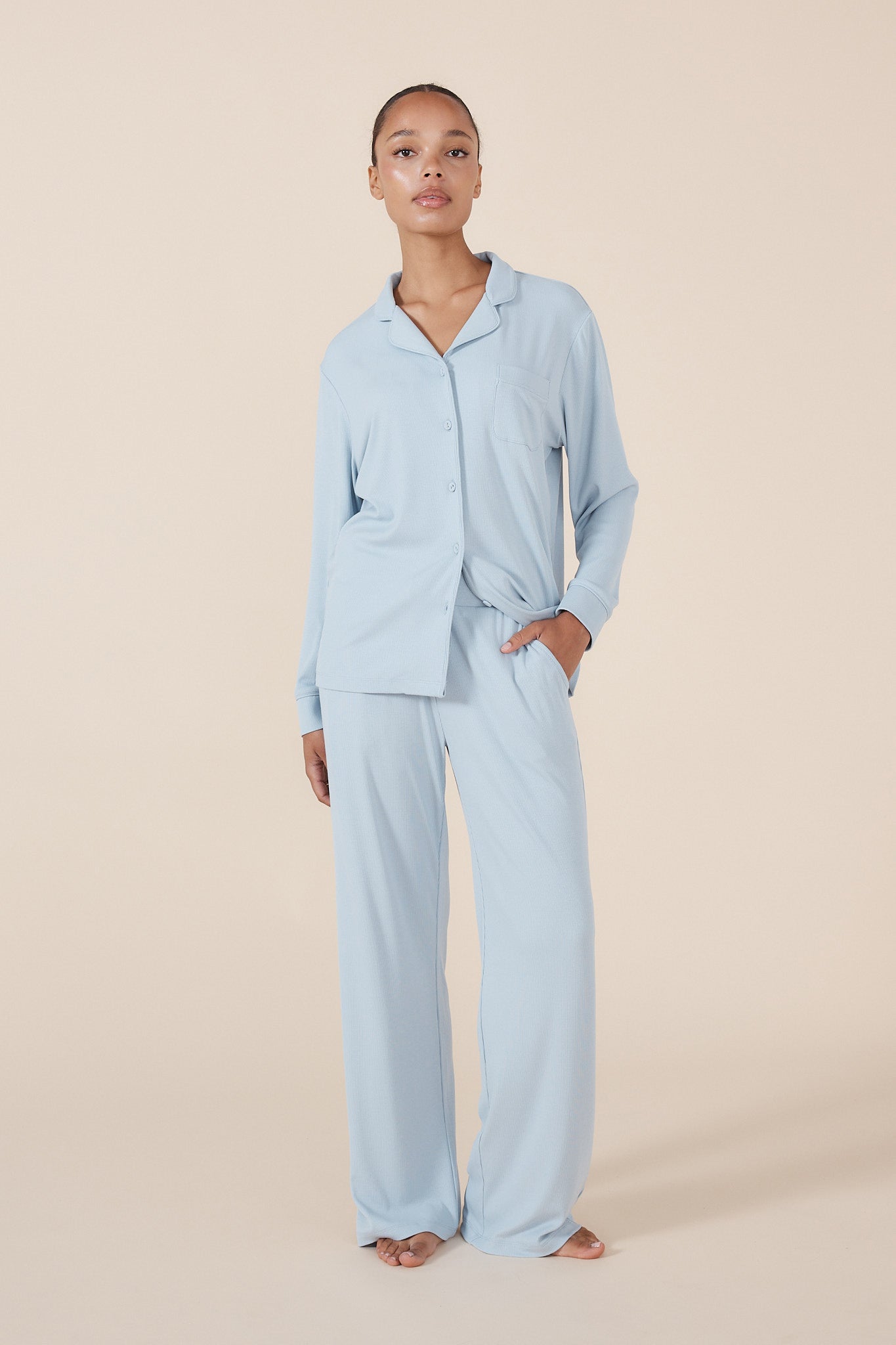 Emilia Ribbed Lounge PJ set