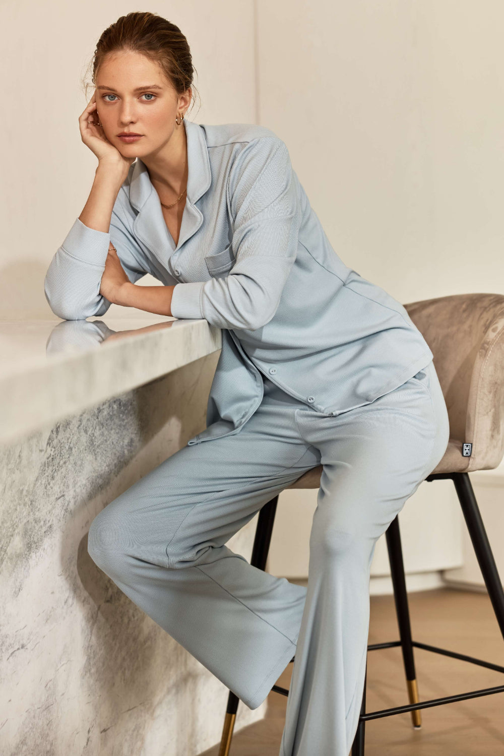 Emilia Ribbed Lounge PJ set