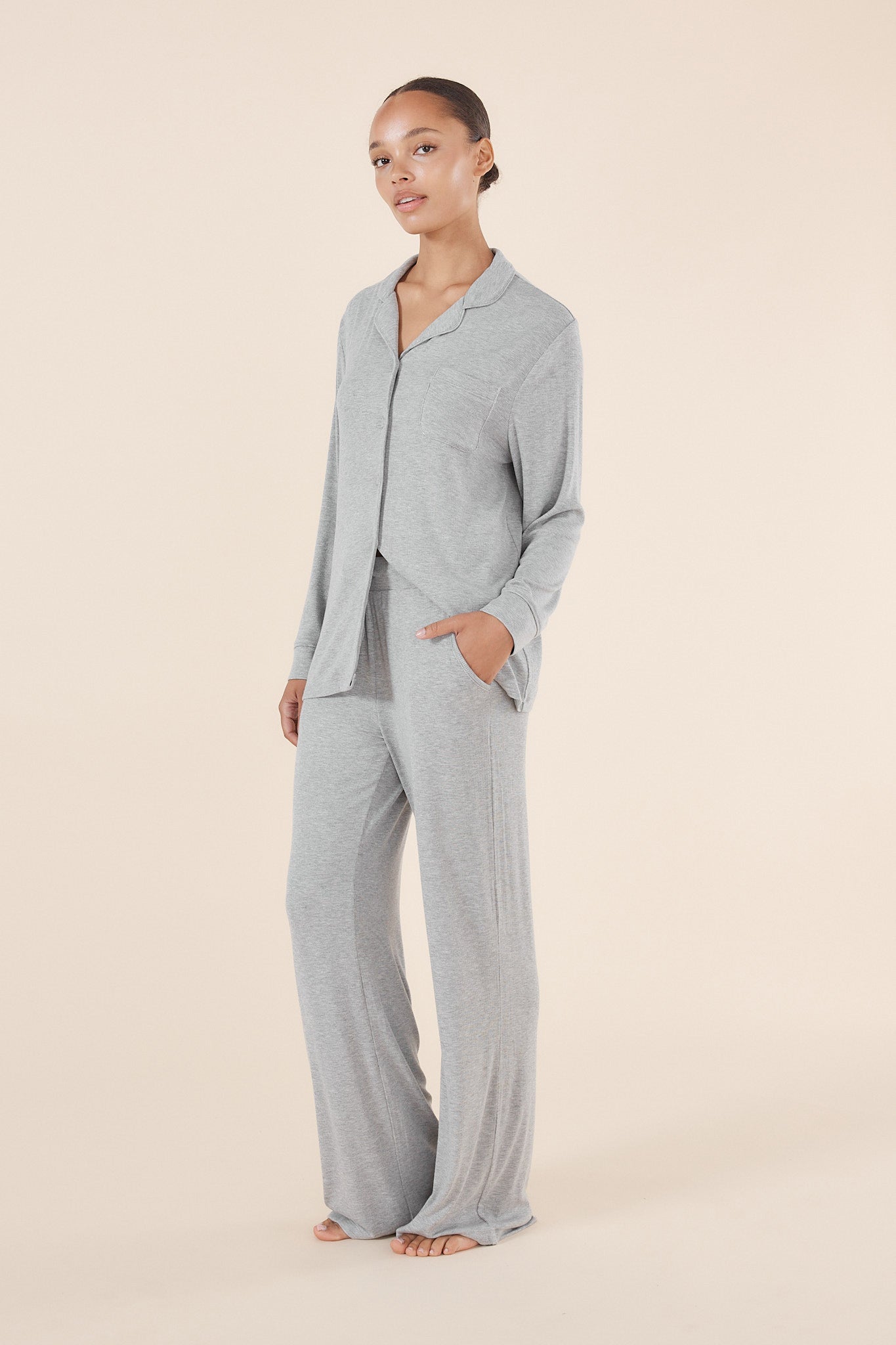 Emilia Ribbed Lounge PJ set