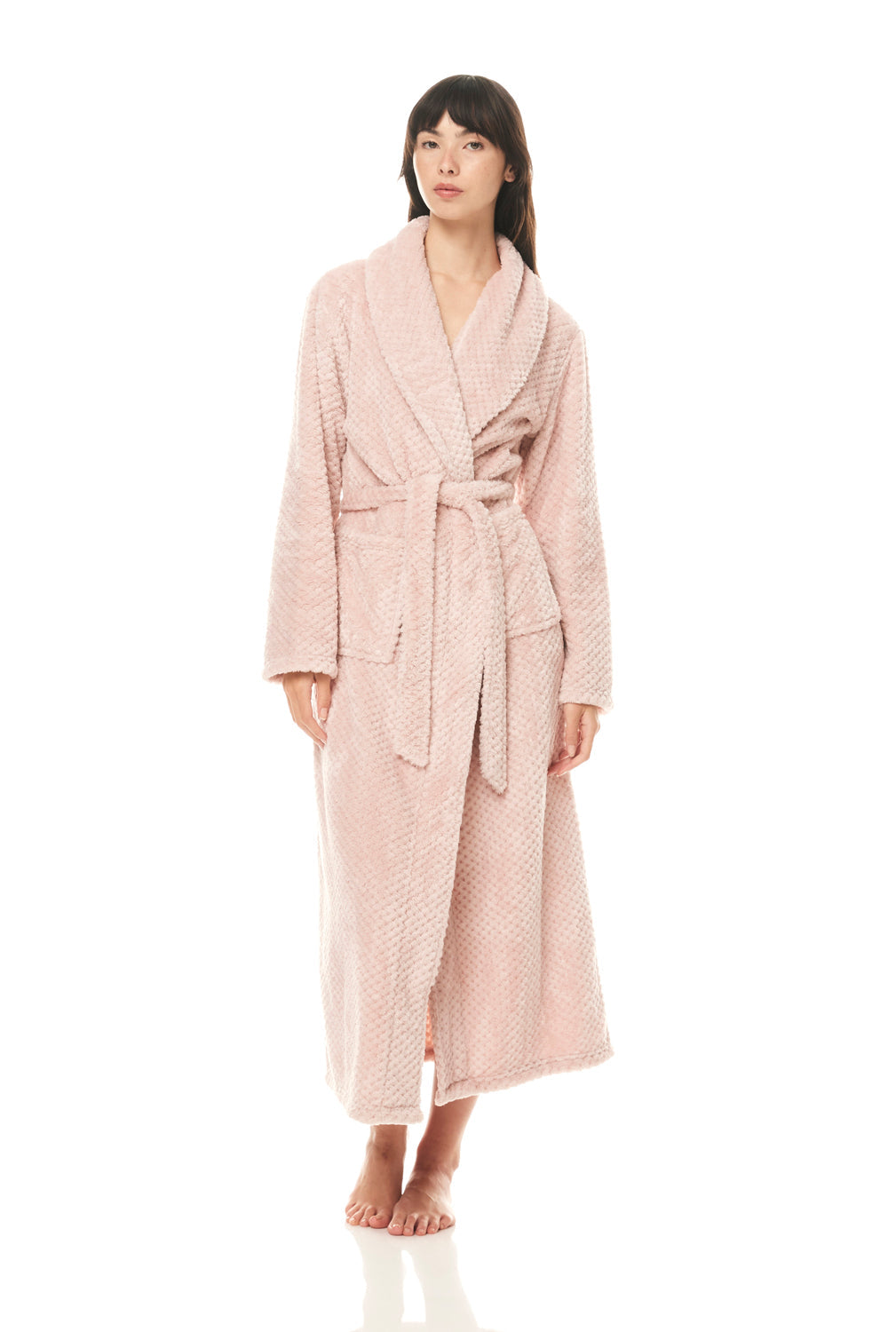 Enid Pink Jacquard Robe