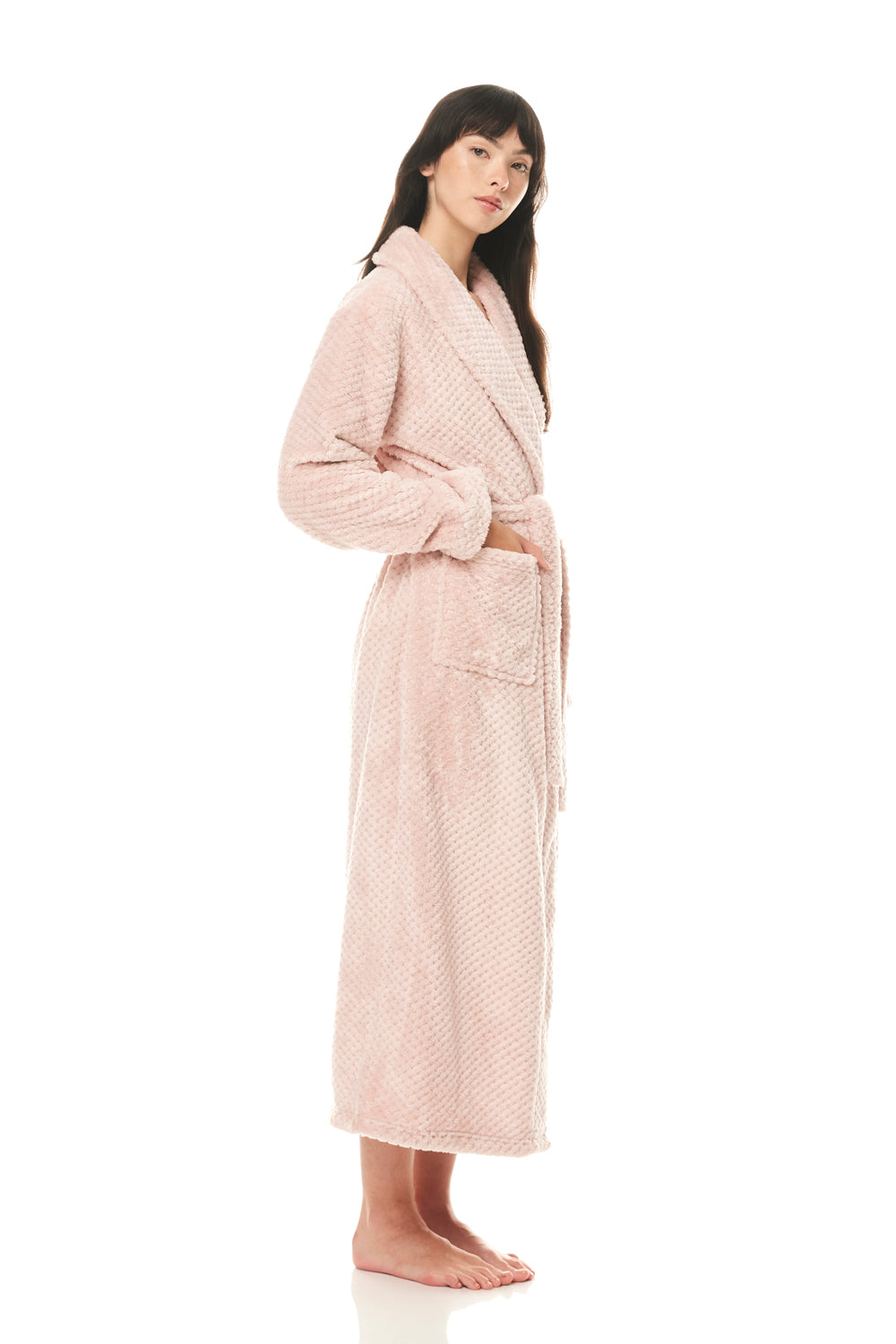 Enid Pink Jacquard Robe