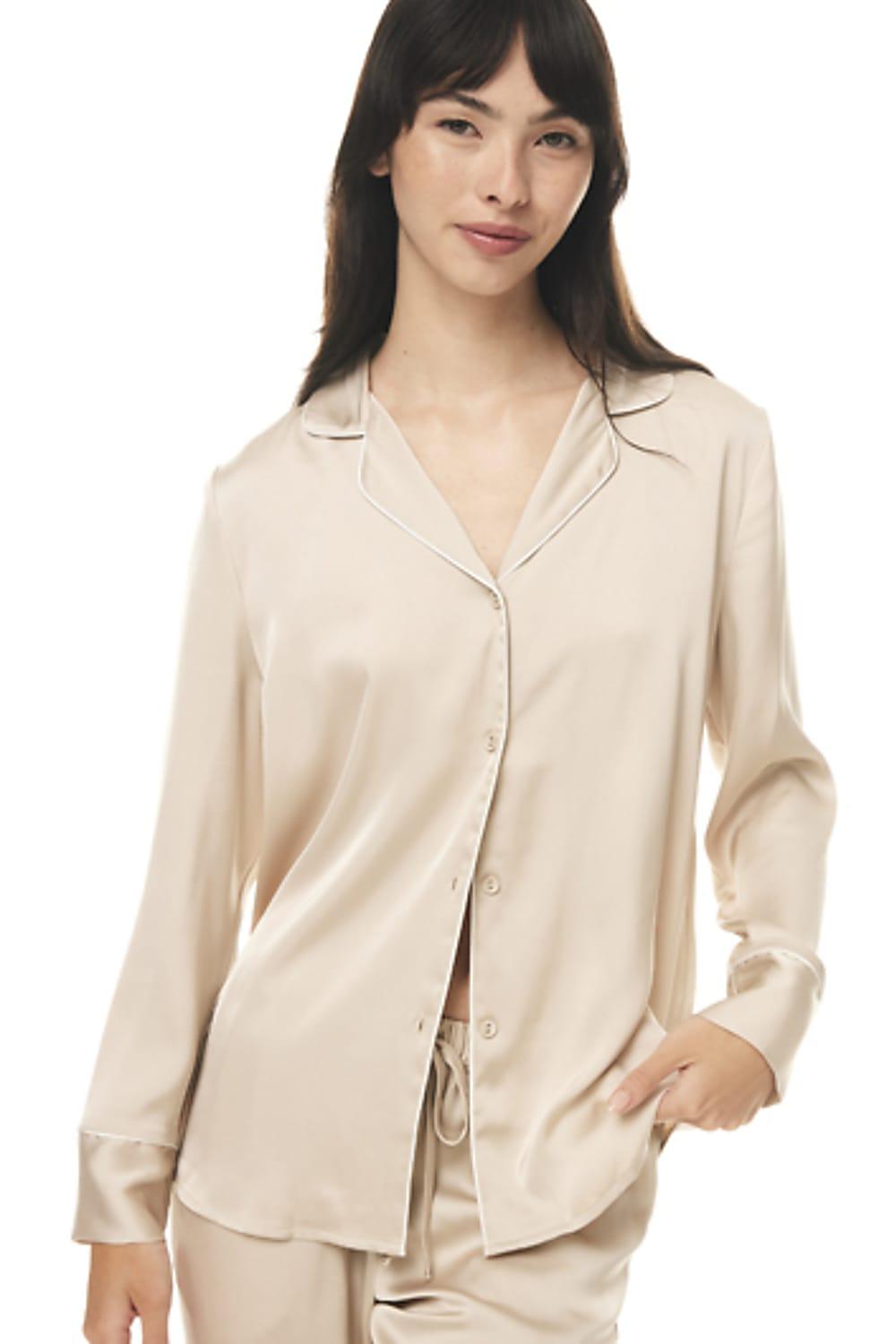 Evette Satin Biscuit PJ Set