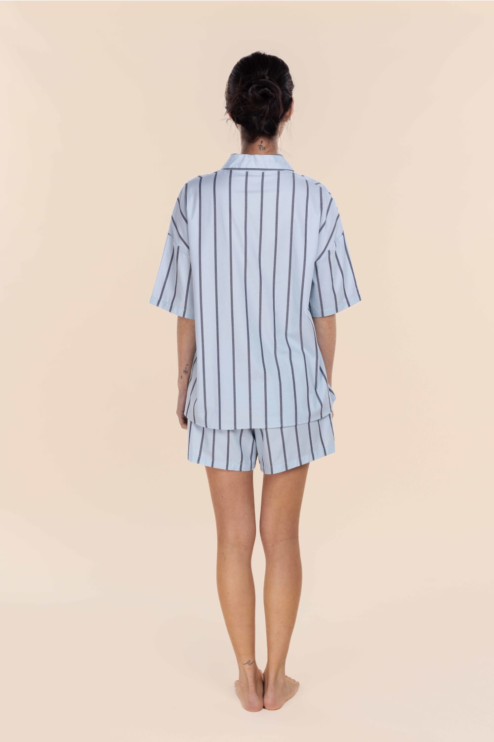 Sasha Striped Boyfriend Short PJ Set