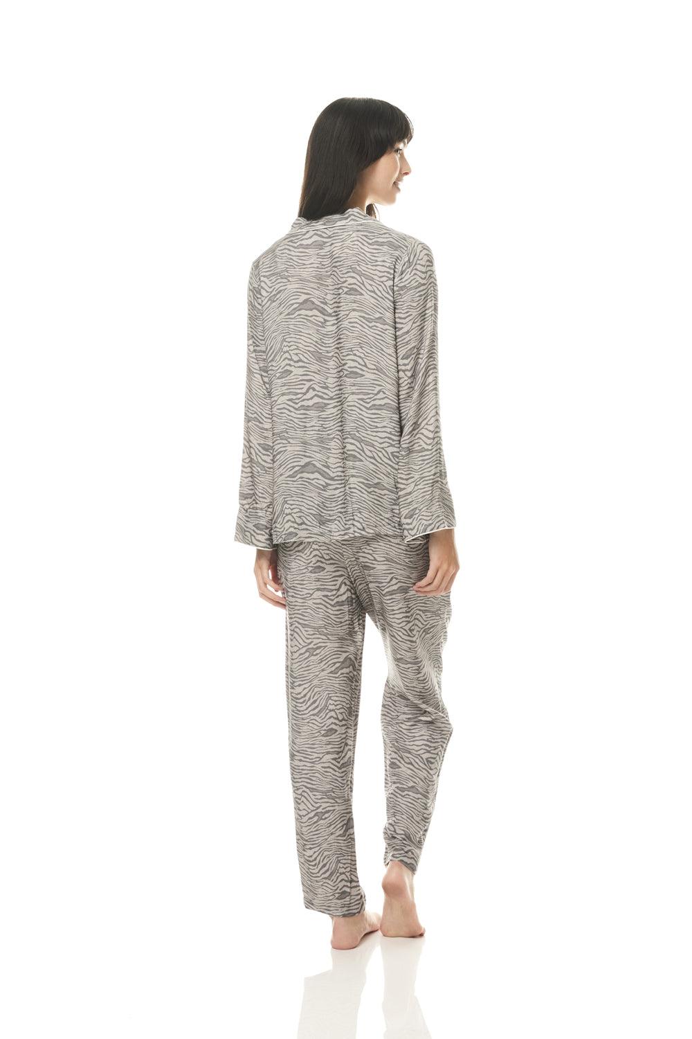 Flavia Grey Animal Print PJ