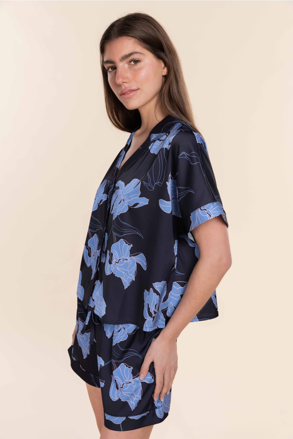 Freya Recycled Silky Satin Short Set