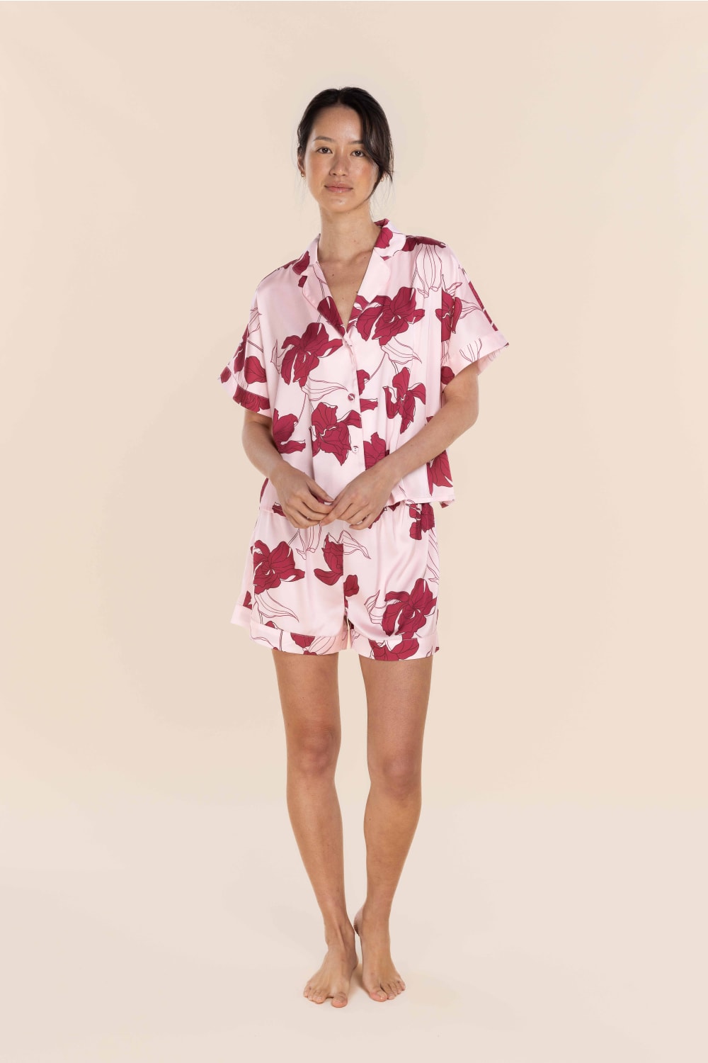 Freya Recycled Silky Satin Short Set