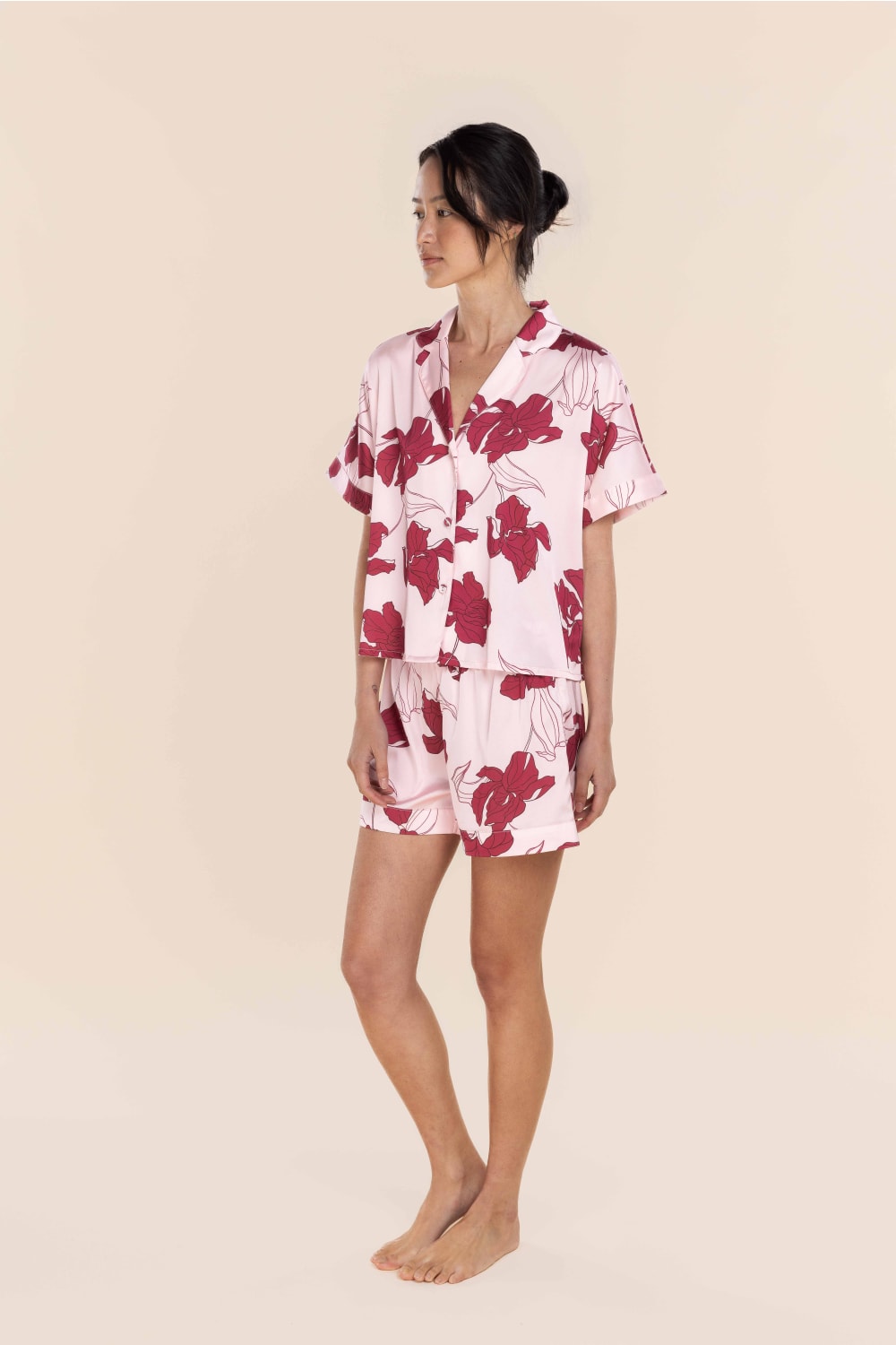 Freya Recycled Silky Satin Short Set