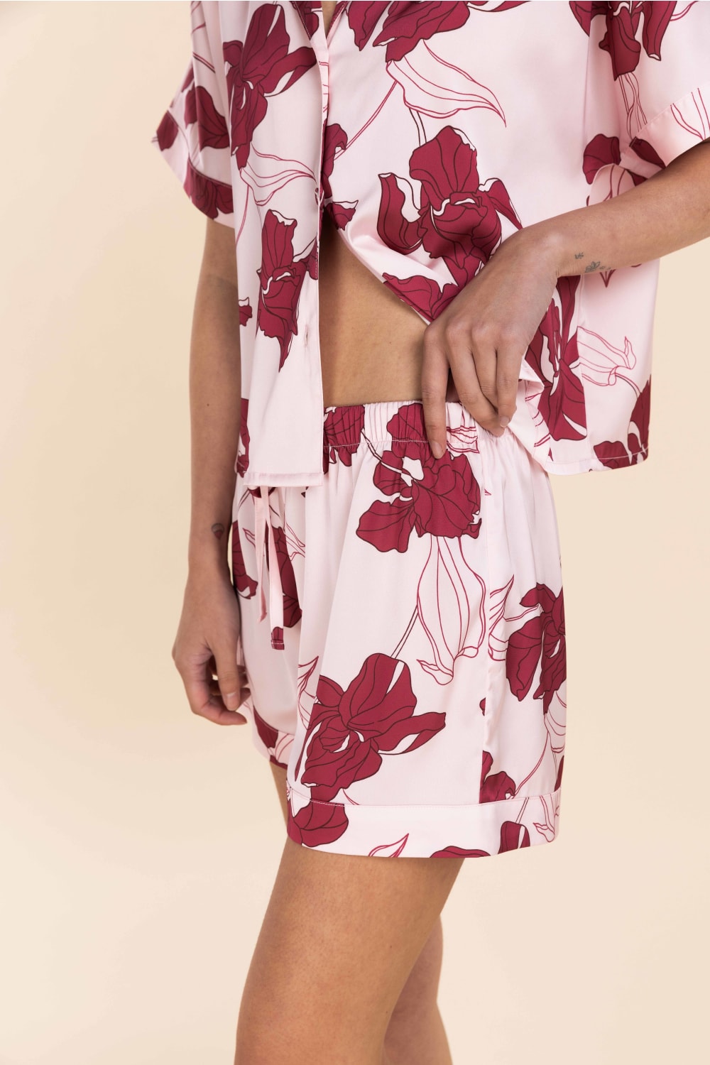 Freya Recycled Silky Satin Short Set