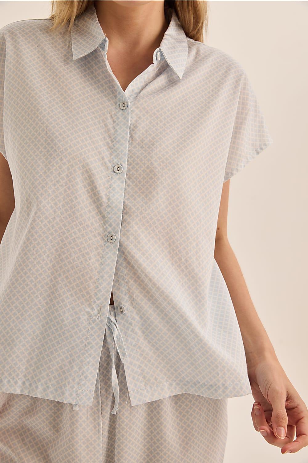 Goldie Blue Diamond Cotton PJ
