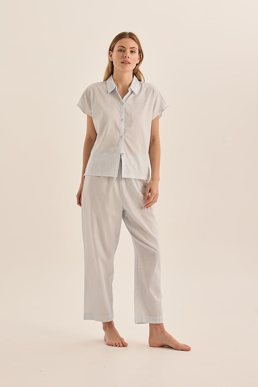 Goldie Blue Diamond Cotton PJ
