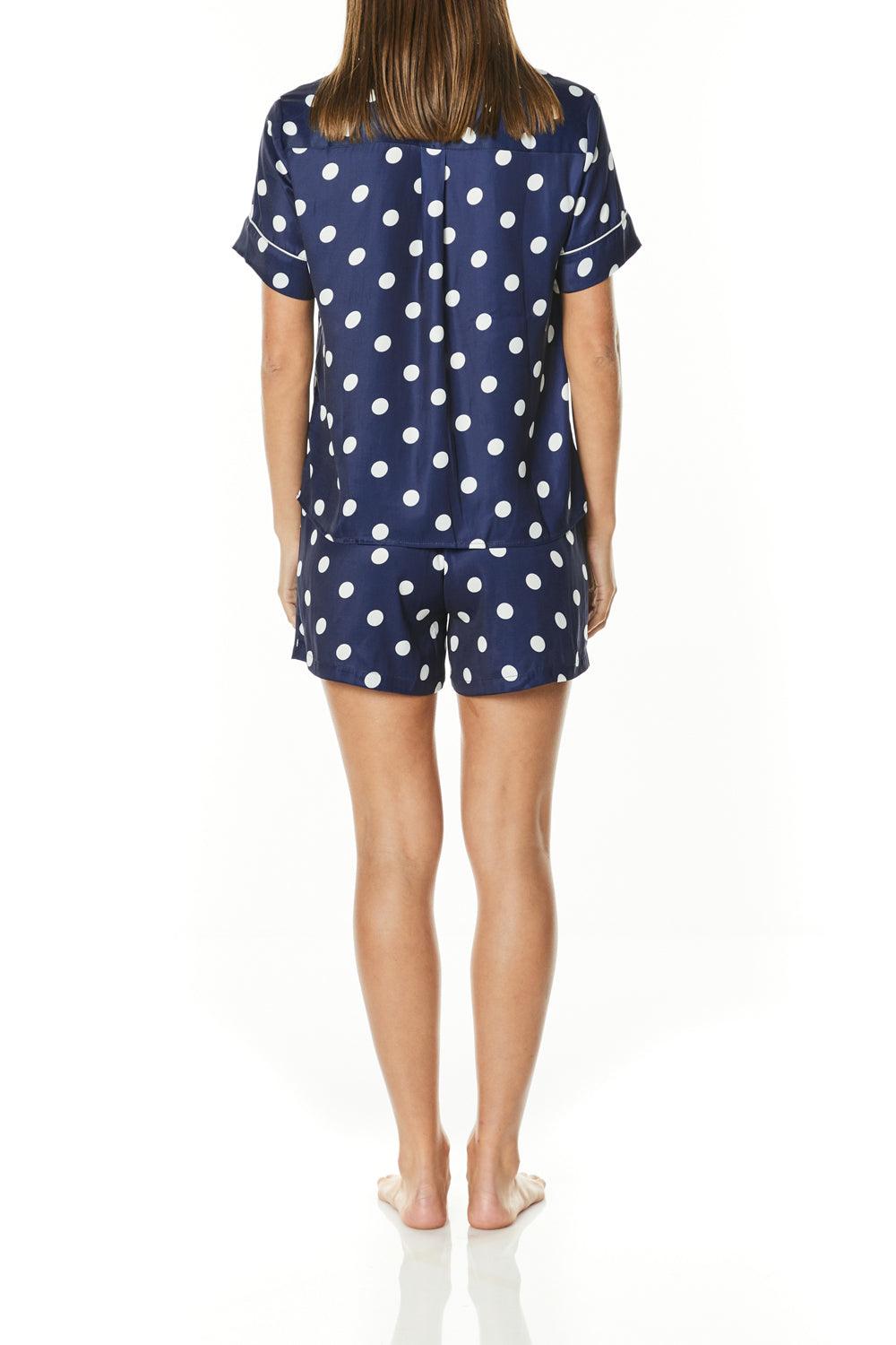 Jaimee Navy Spot Short Set
