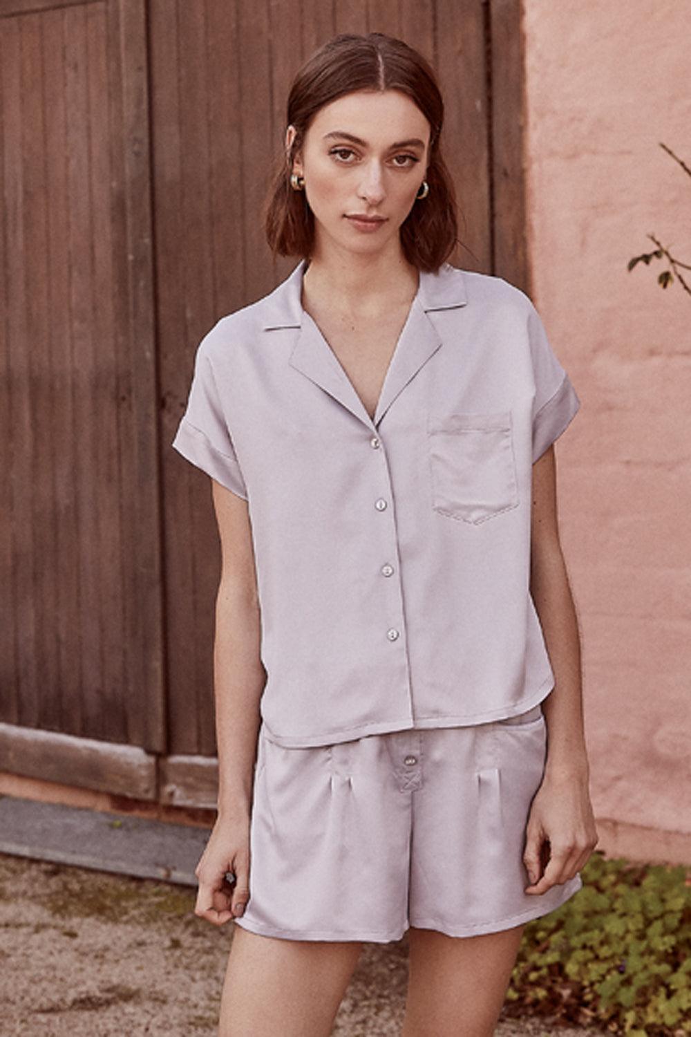 Jelena Grey PJ Short Set