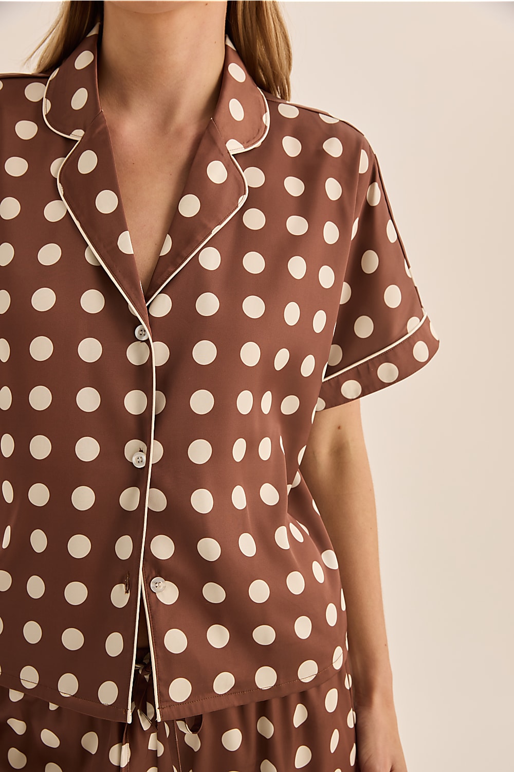 Jillian Brown Spot Short Set