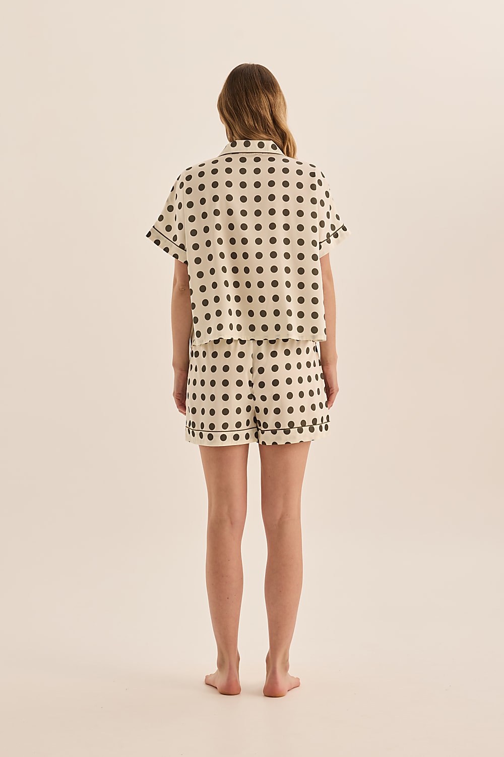 Jillian Olive Spot Short Set