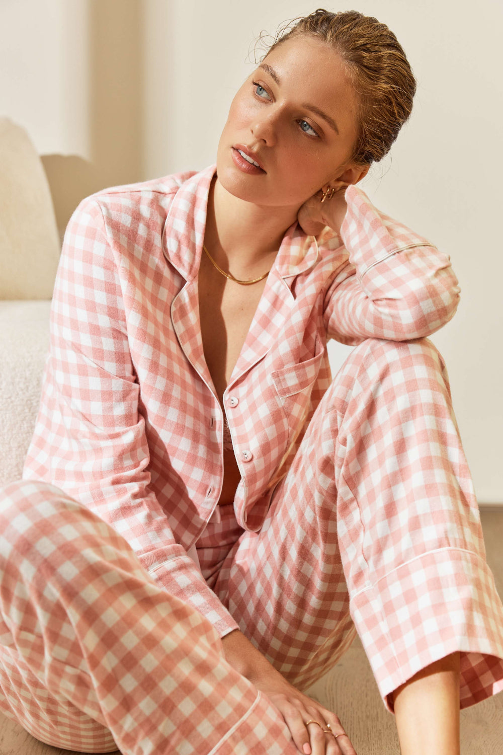 Juliette Gingham Cotton PJ set