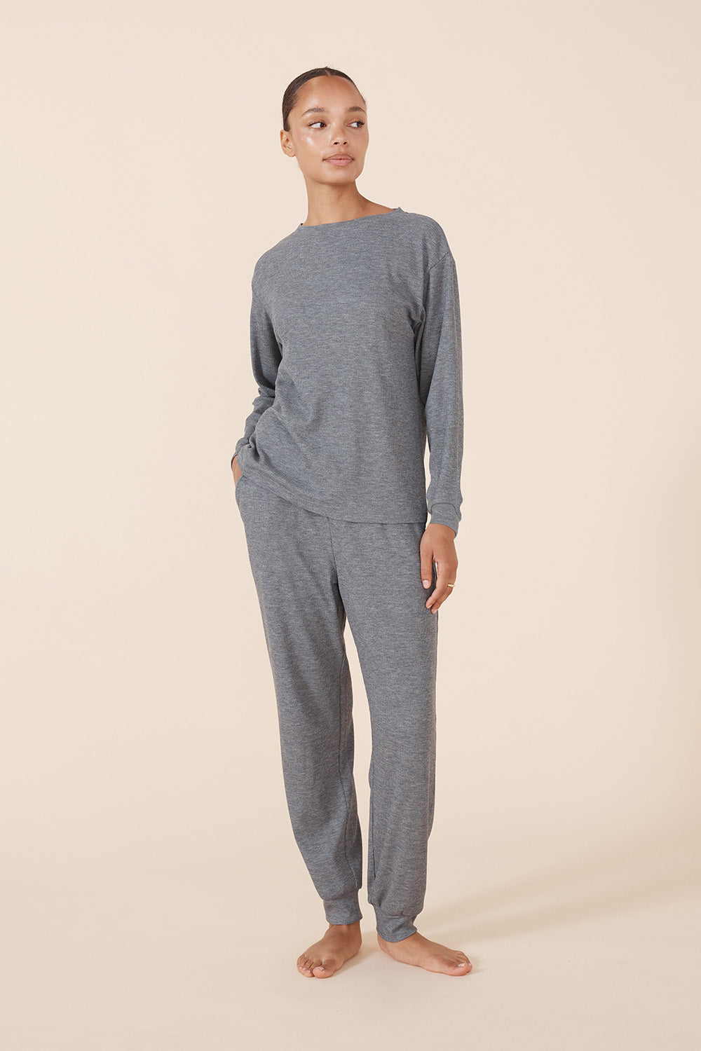Lainey Waffle Pyjama Set