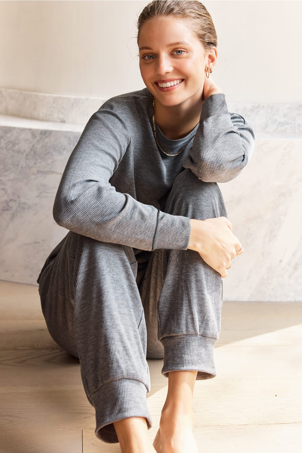 Lainey Waffle Pyjama Set