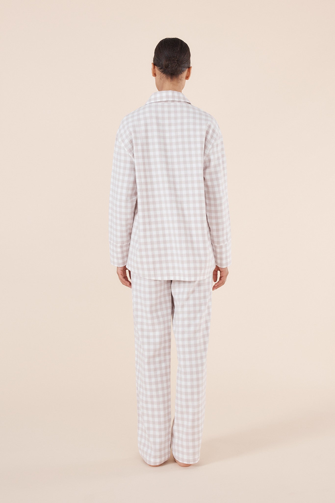 Lia Natural Gingham Cotton PJ set