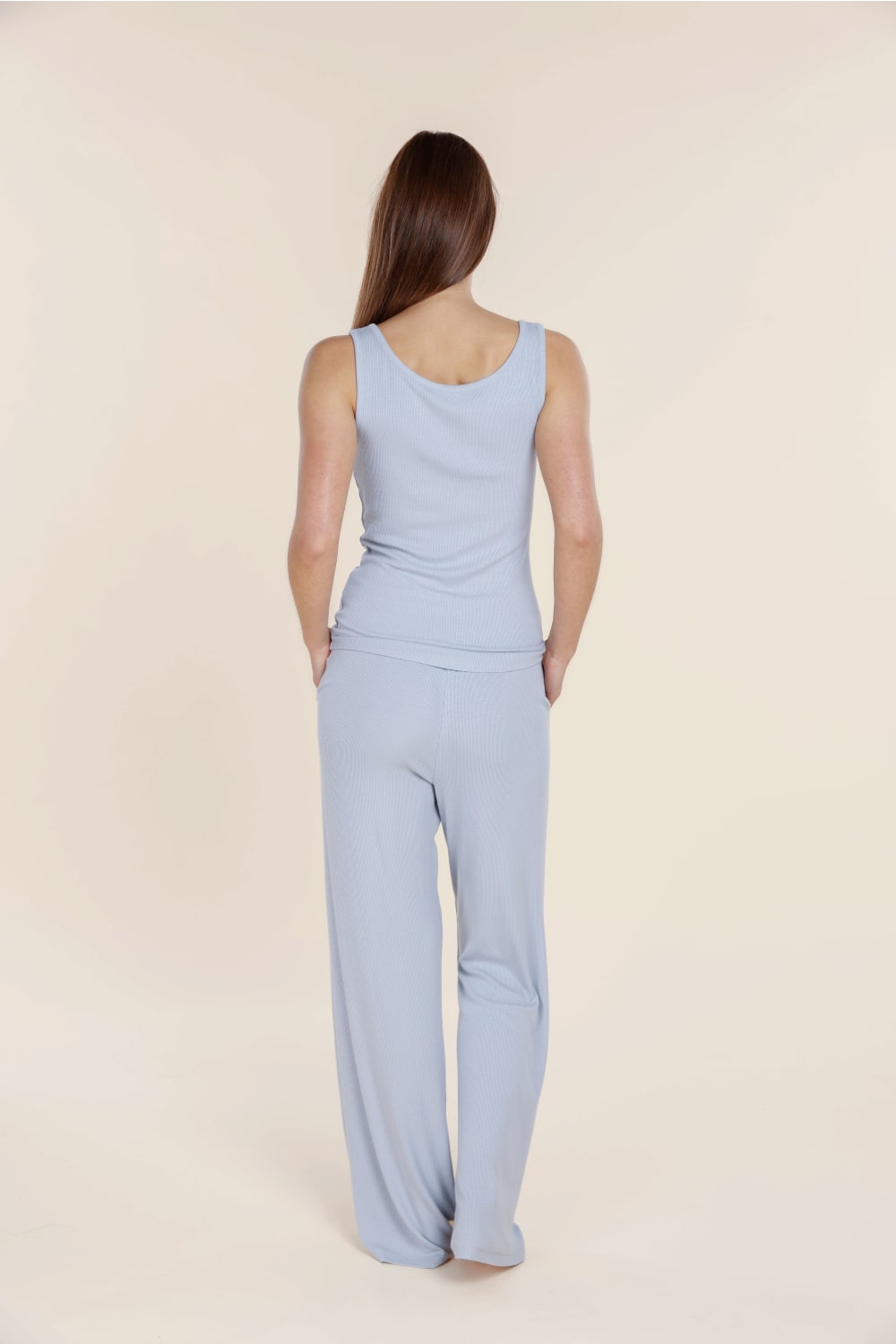 Liberty Ribbed Singlet Henley Top