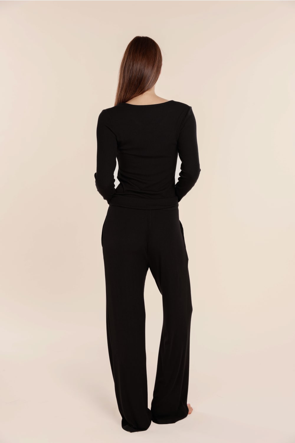 Lille Ribbed Long Sleeve Henley Top