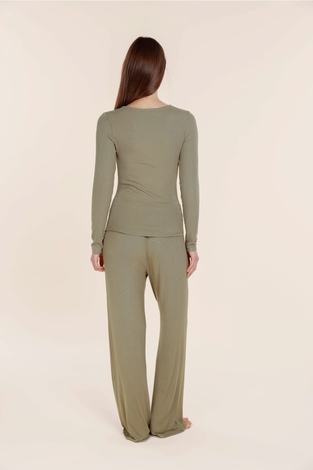 Lille Ribbed Long Sleeve Henley Top