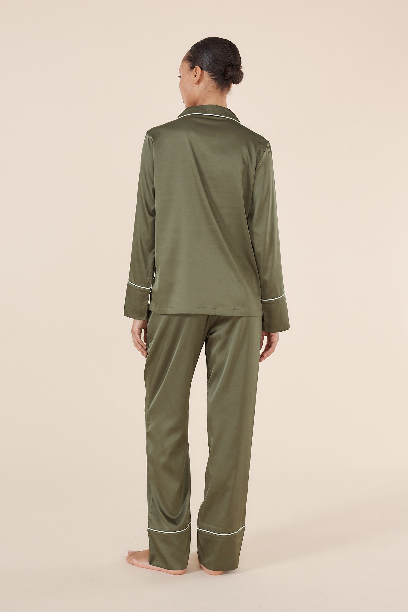 Luella Olive Silky Satin PJ Set