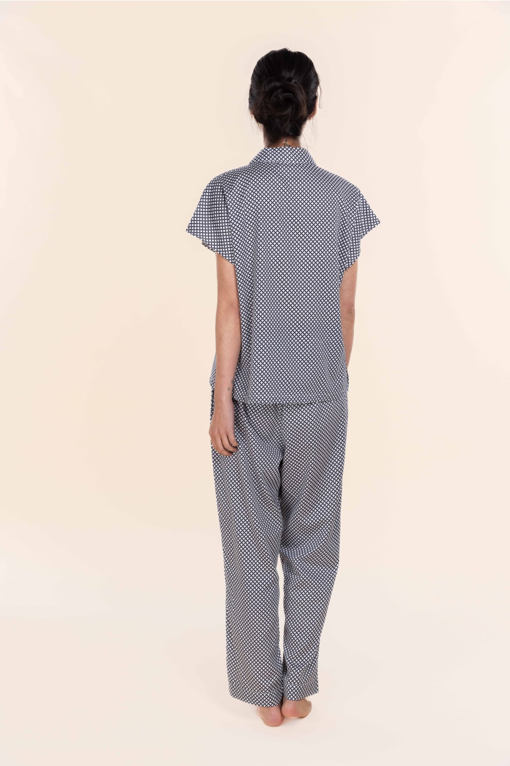 Marlie Diamond Print Cotton Long PJ Set