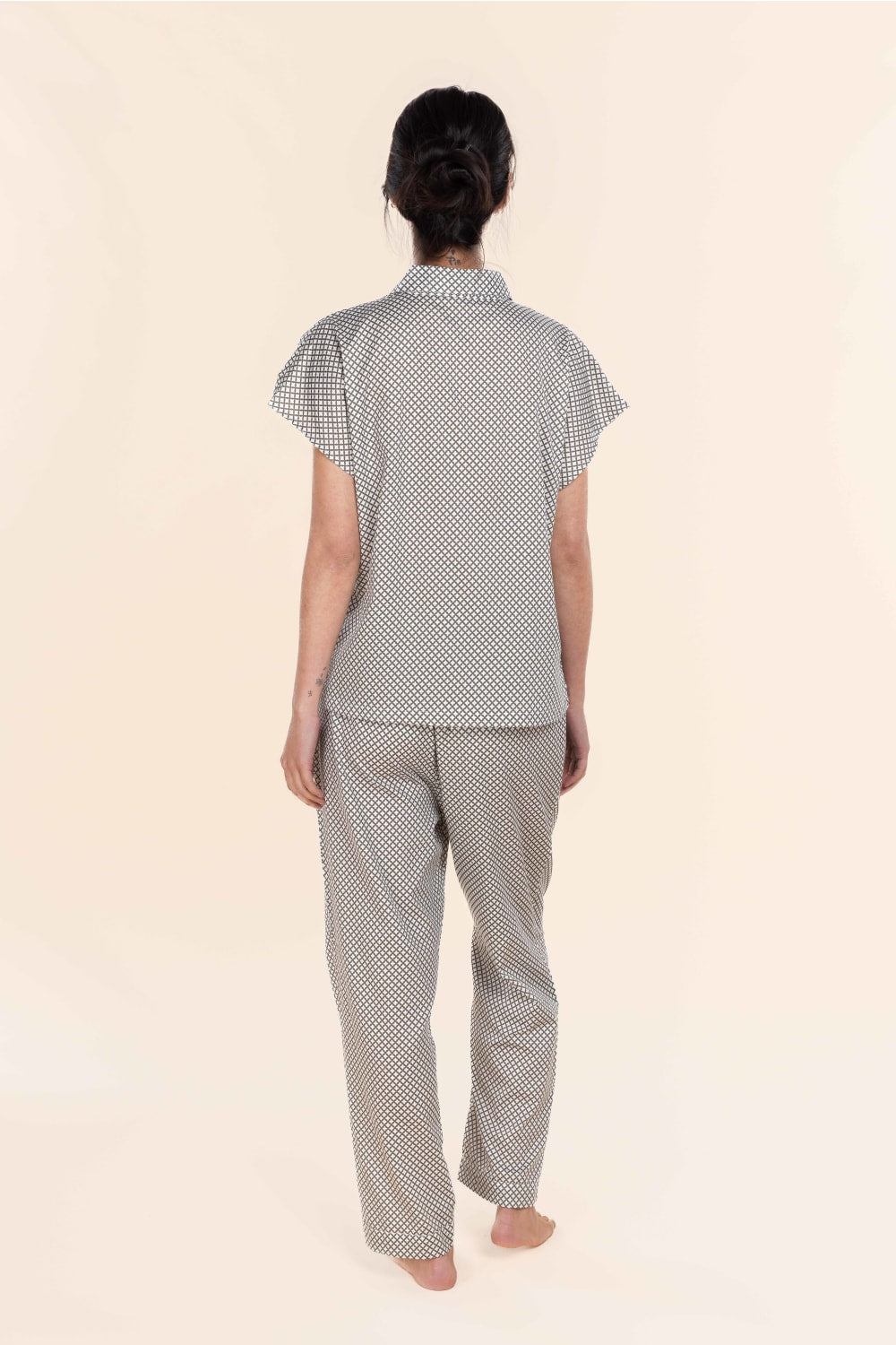 Marlie Diamond Print Cotton Long PJ Set